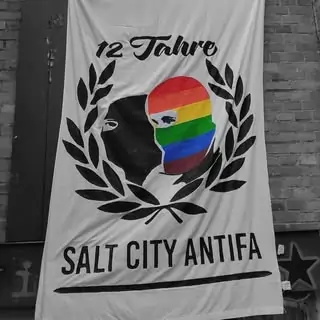 Banner: 12 Jahre Salt City Antifa